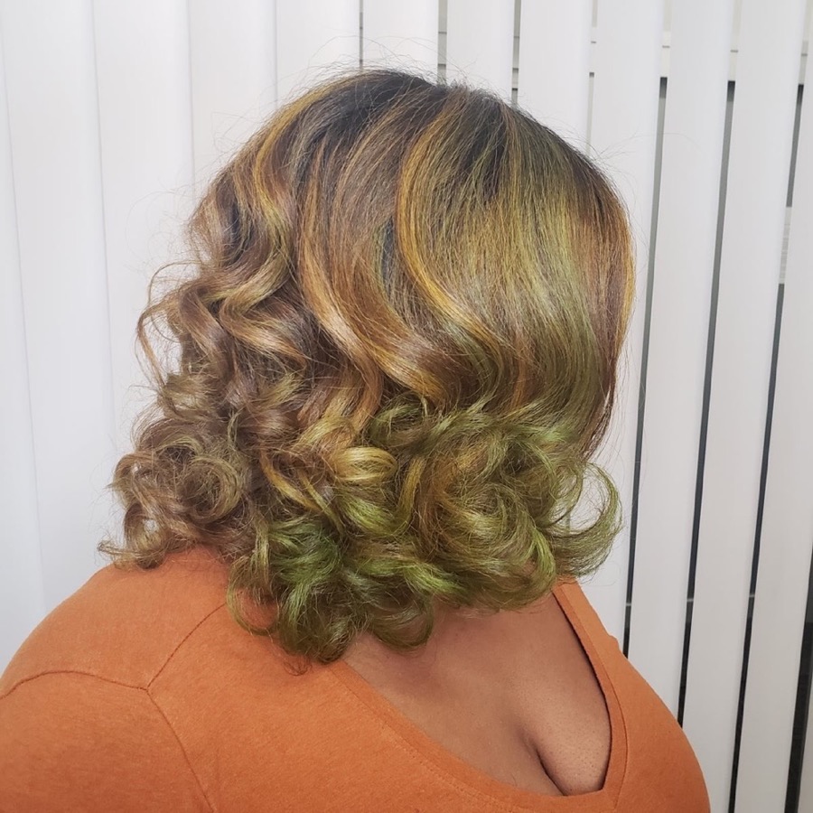 Balayage colour work on textured hair at SheBeenHair salon