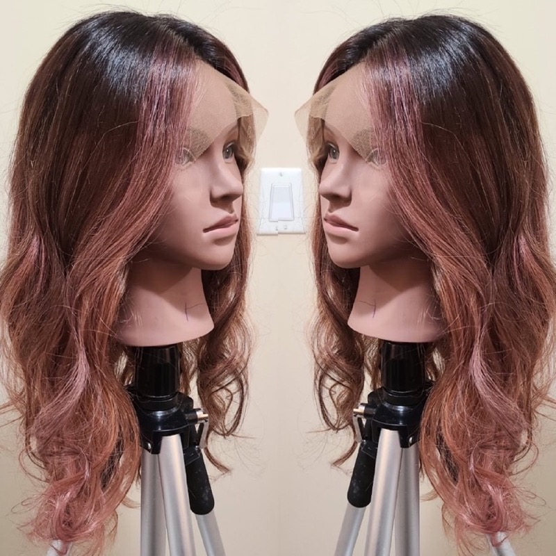 Long hair extensions with volume and movement styled at SheBeenHair
